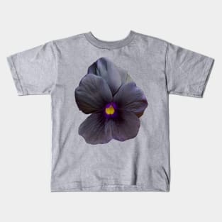 Black Viola Flower Photo Kids T-Shirt